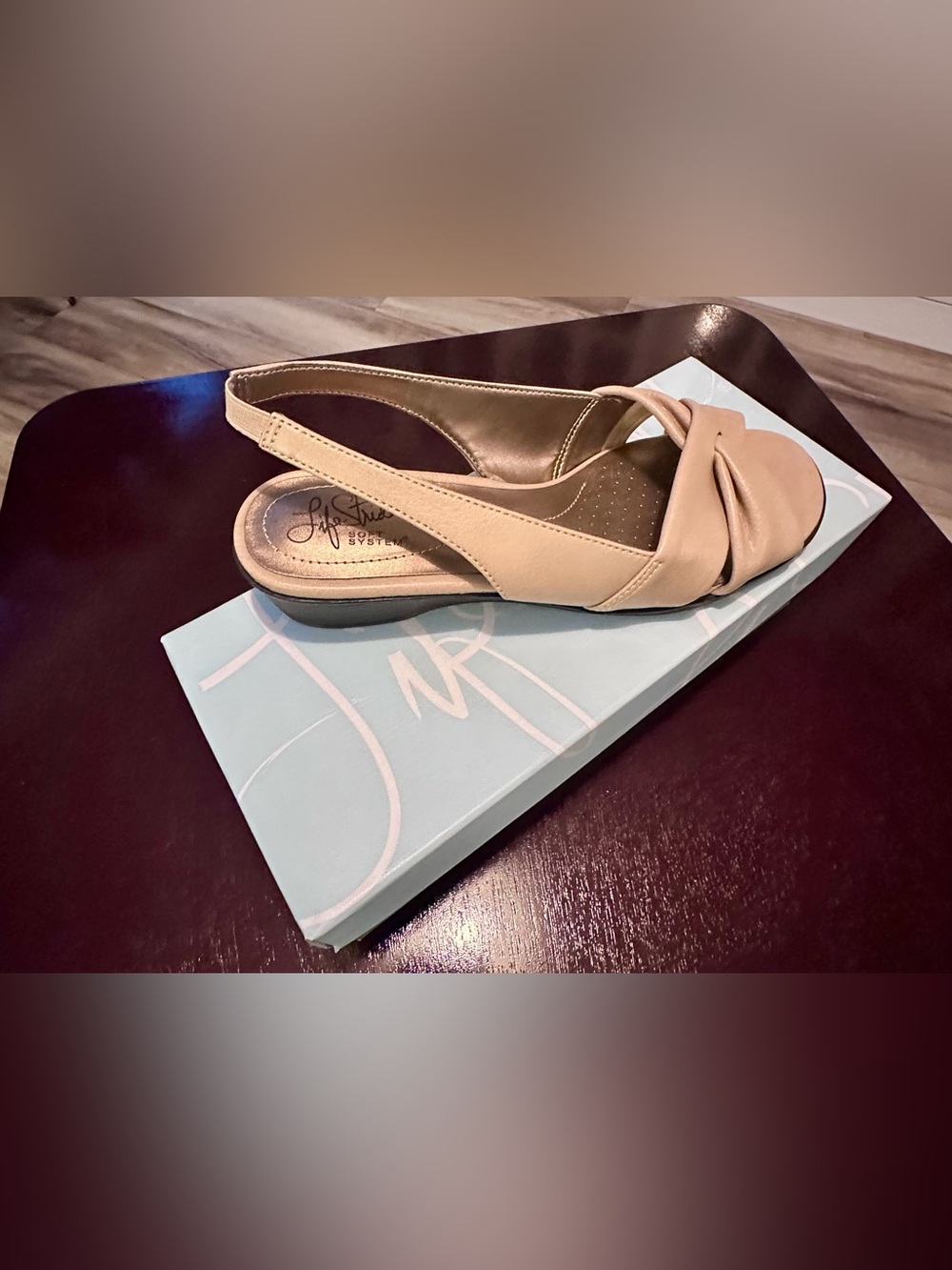 LifeStride Soft System Slingback Sandals Women’s 7.5M Knotted Front NIB - Picture 2 of 7